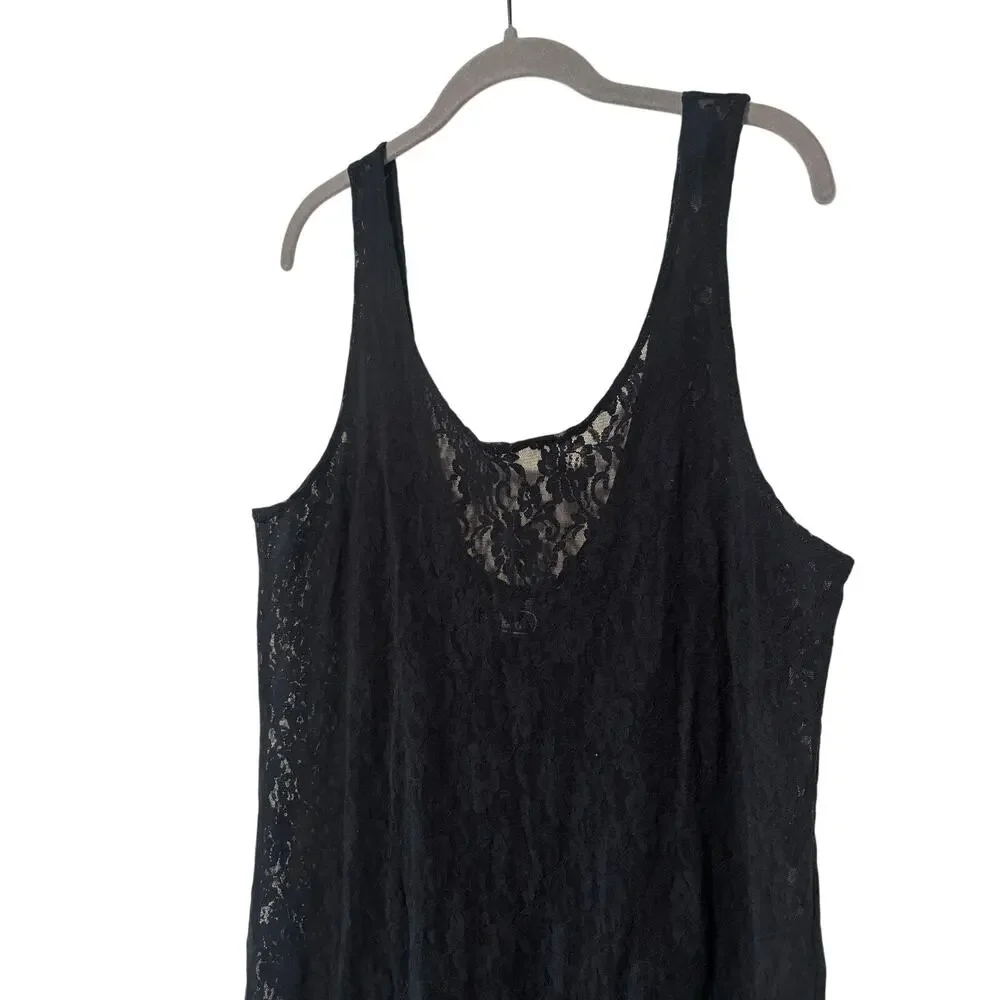 Chandio Black Lace Sleeveless Midi Dress Women’s Plus Size Elegant Floral - Picture 3 of 7